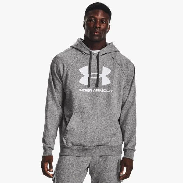 Under Armour Men's Rival Fleece Logo Hoodie 025 Grey