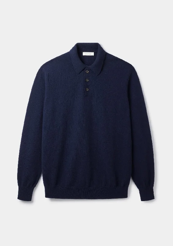 Exclusive Weekend Offers Inside Navy Cashmere Long Sleeve Polo