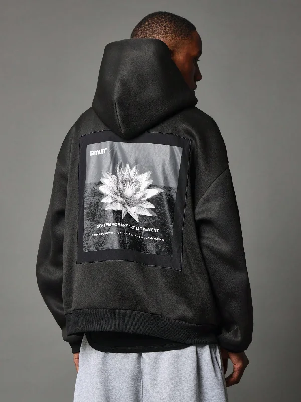 Midnight Sale Regular Fit Overhead Hoodie With Digital Graphic Printed Patch