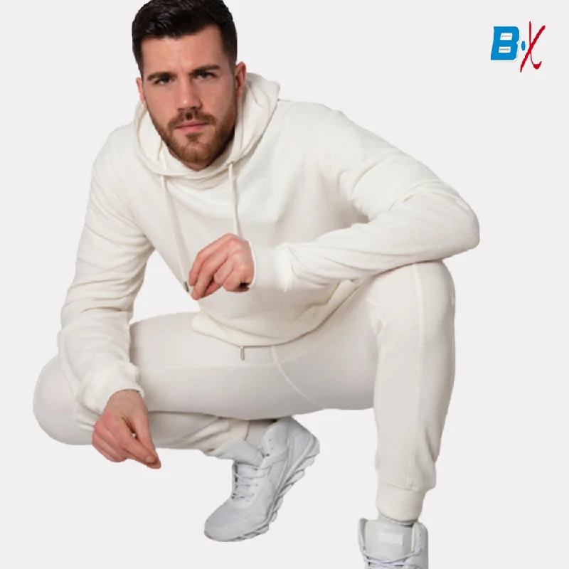 Great Bargain SS Cream Pique Kangaroo Pocket Hoodie 10084