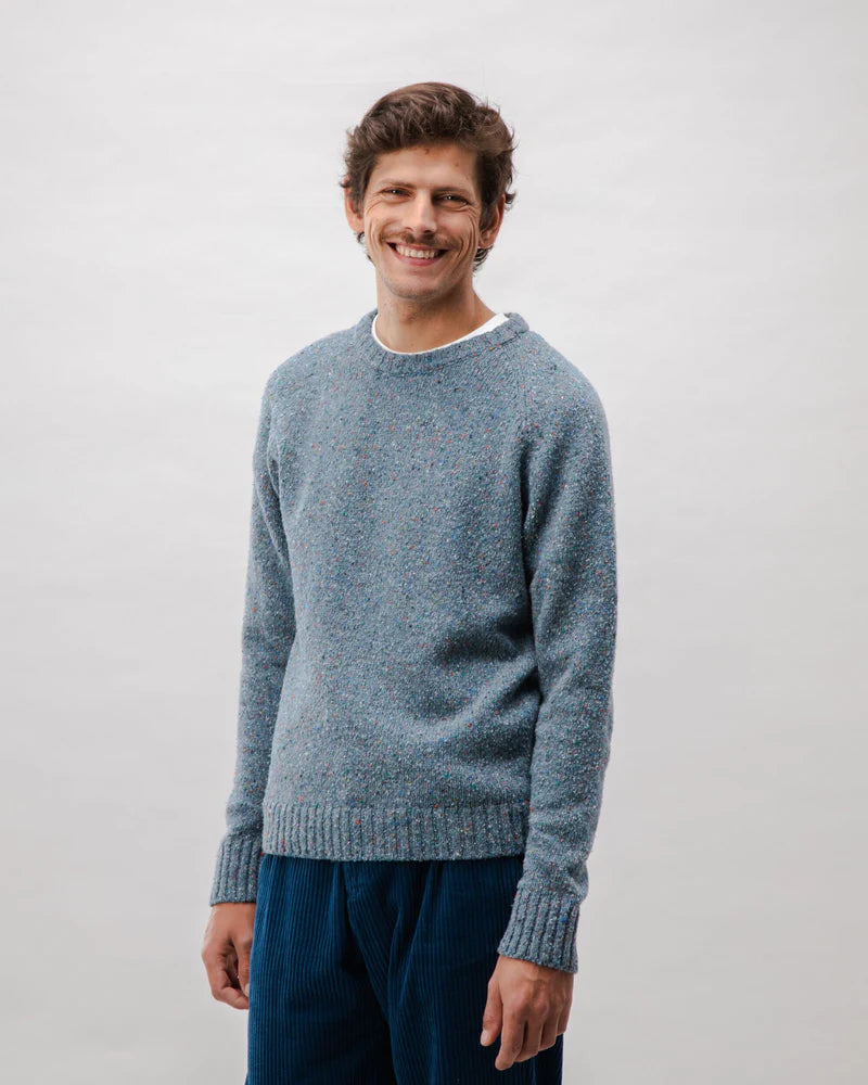 Weekend Savings Sensation raglan wool sweater - puzzle blue