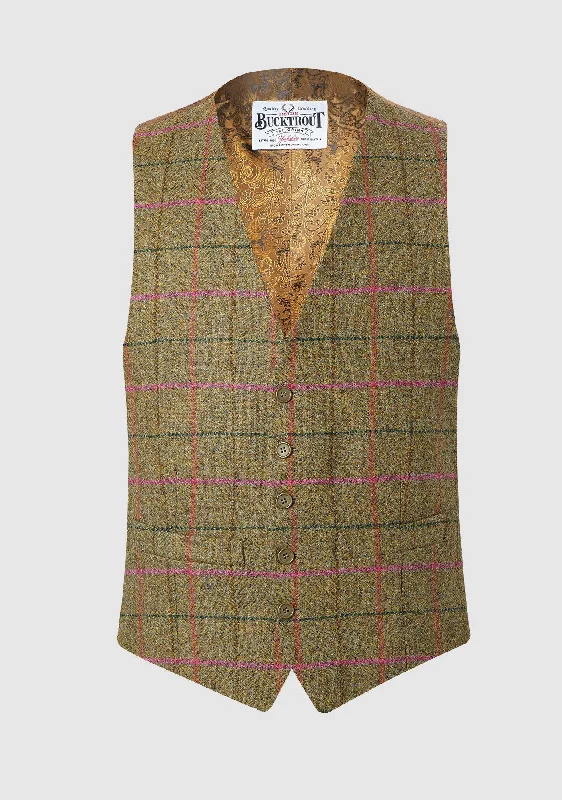 Buy Today Iain Waistcoat - Green/Pink