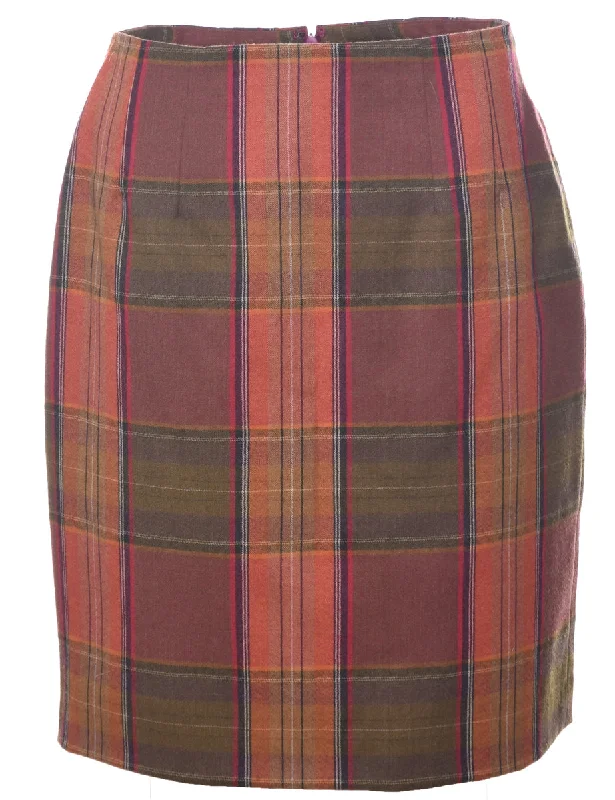 Weekend Specials to Cherish Plaid Pencil Skirt - S
