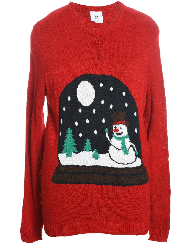 Snowman Christmas Jumper - L