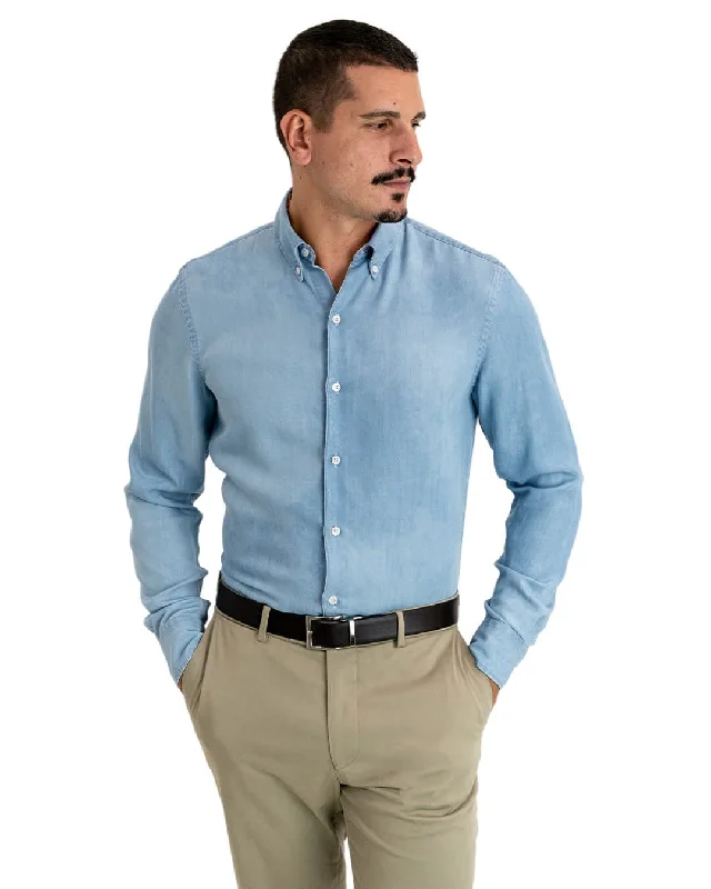 Sky Tencel Button Down Shirt