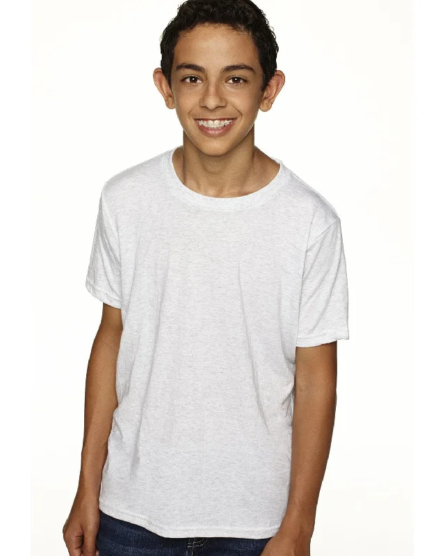 Weekend Discounts to Enjoy Next Level Boys Triblend Crew Tee | Heather White