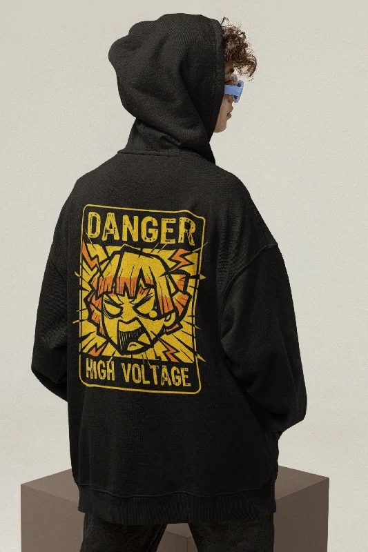 Value Deals Zenitsu High Voltage: Demon Slayer (Double Sided Print): WINTER HOODIES