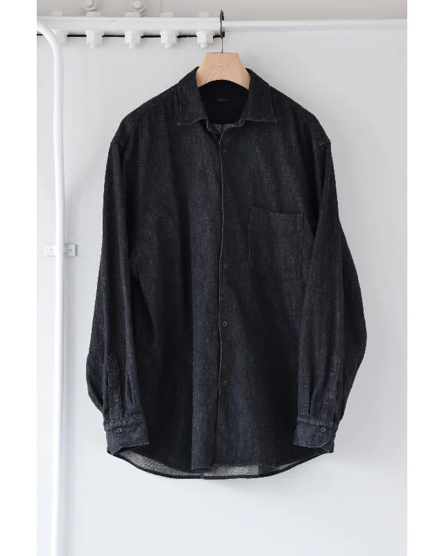 Weekend Offers That Dazzle デニム コモリシャツ BLACK/ECRU
