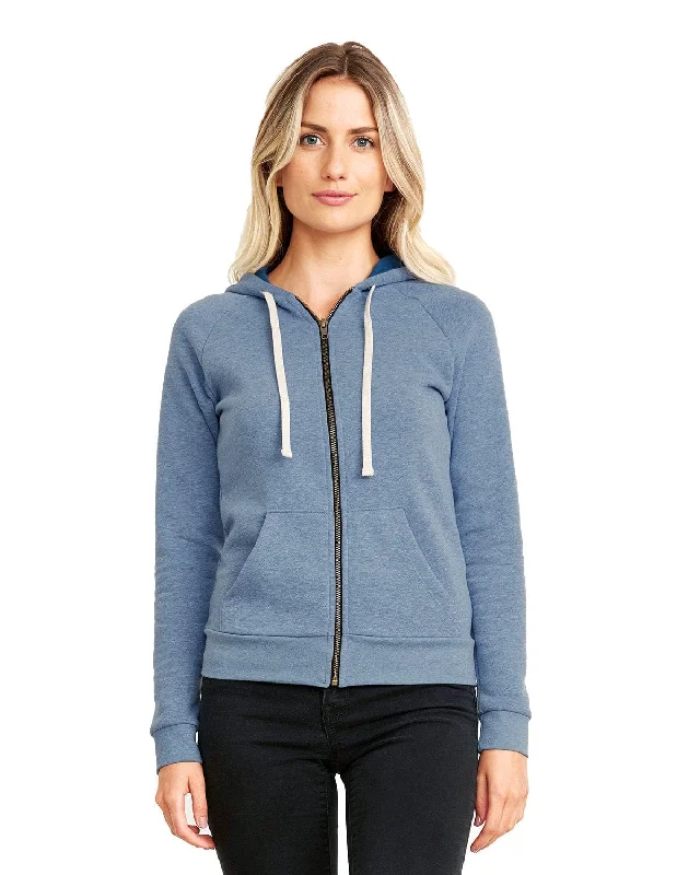 Fantastic Savings Next Level Apparel Ladie's Malibu Raglan Full-Zip Hooded Sweatshirt | Heather Bay Blue Fantastic Savings Next Level Apparel Ladie's Malibu Raglan Full-Zip Hooded Sweatshirt | Heather Bay Blue