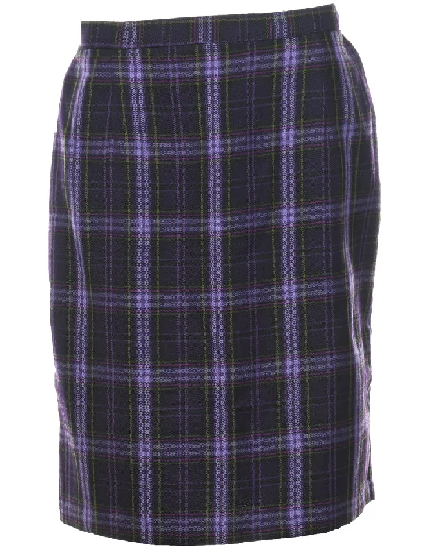 Weekend Offers That Sizzle Plaid 1990s Pencil Skirt - M