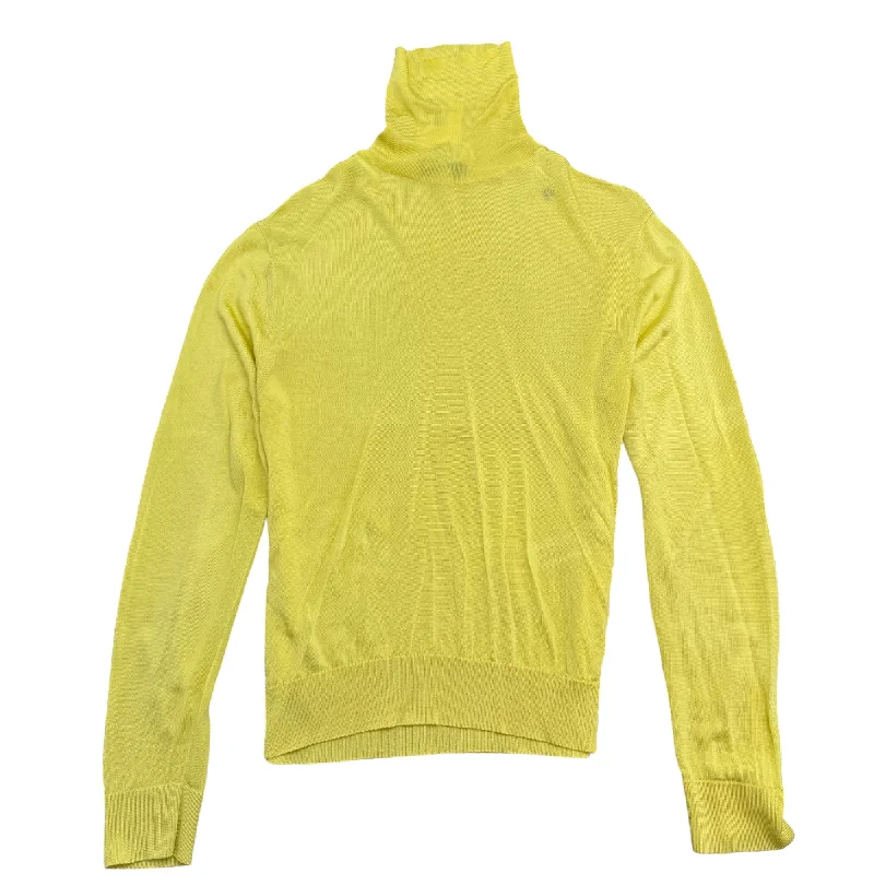 Extra Savings Men's Knit Turtleneck Jumper Yellow Size IT 48 / UK M