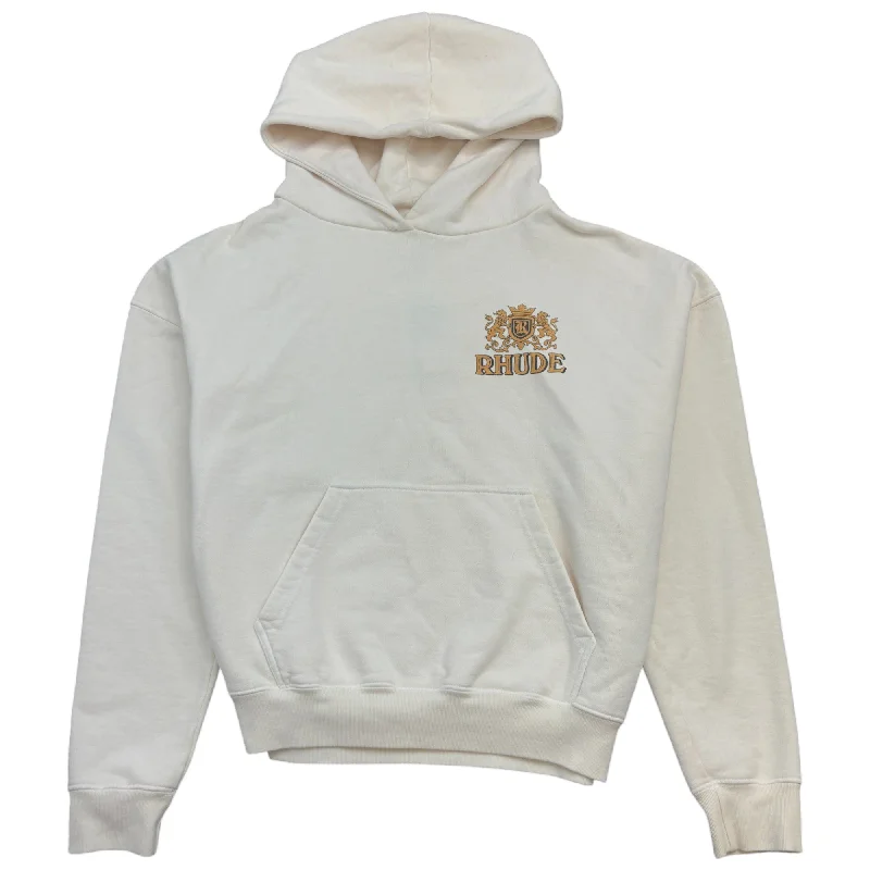 Men's Rhude Cresta Cigar Hoodie Cream Size L