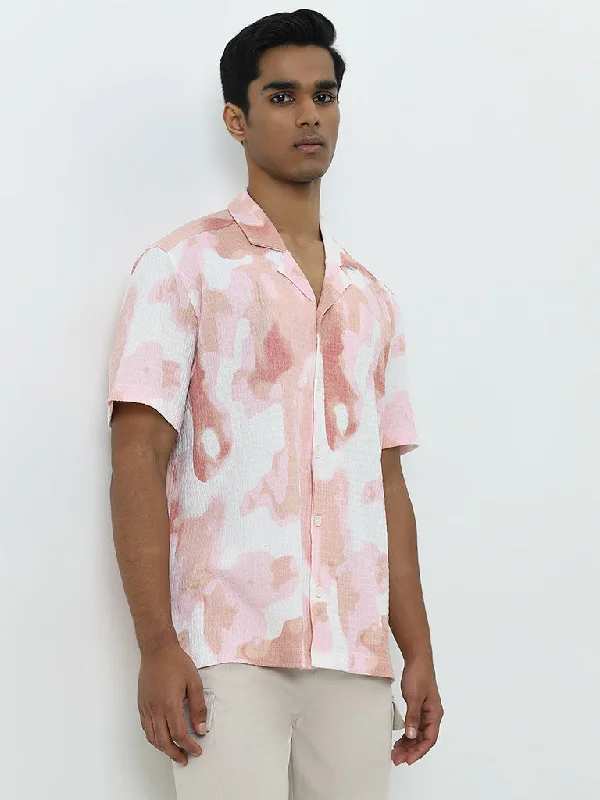 Weekend Savings Extravaganza Nuon Pink Camouflage Print Relaxed-Fit Shirt