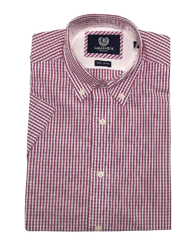 Red Buttondown Gingham Shirt