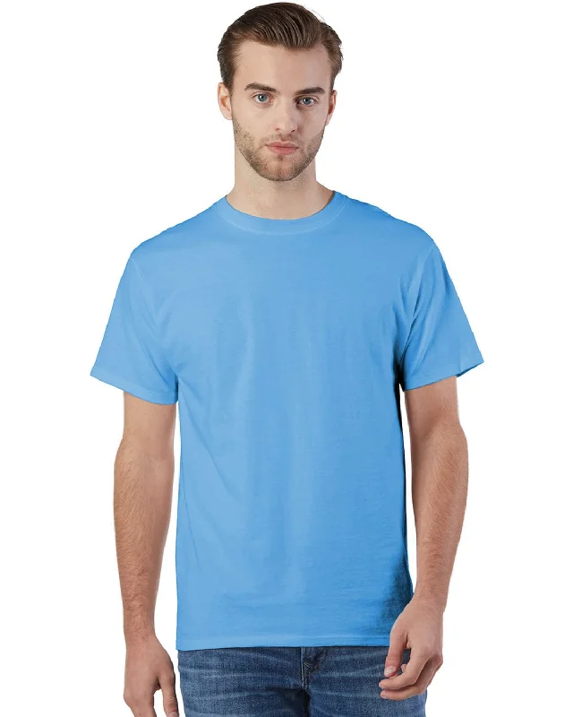 Midnight Sale Champion Adult Ringspun Cotton T-Shirt | Light Blue