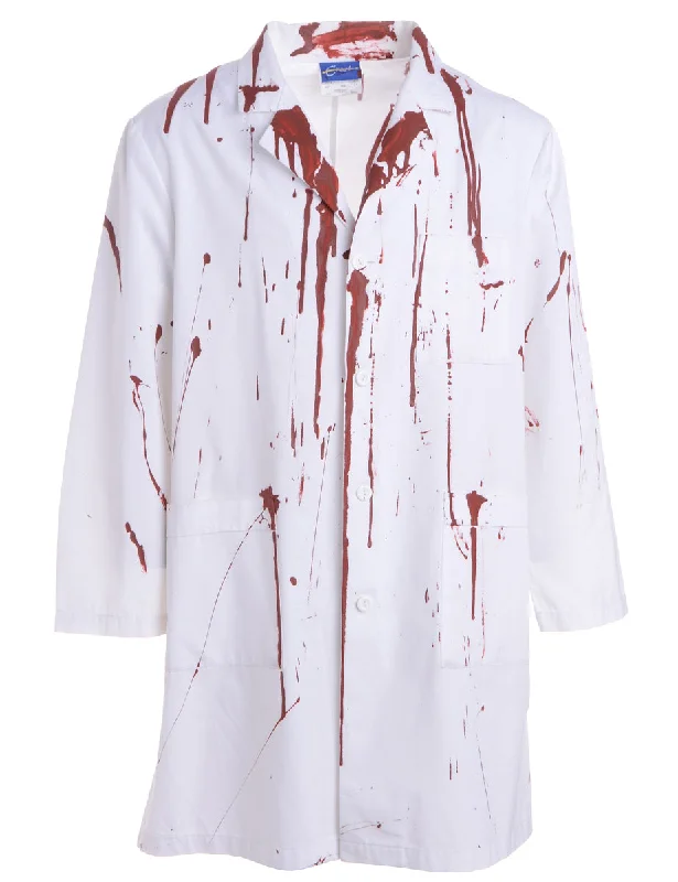 Crazy Savings Reclaimed Bloody Halloween Doctors Coat