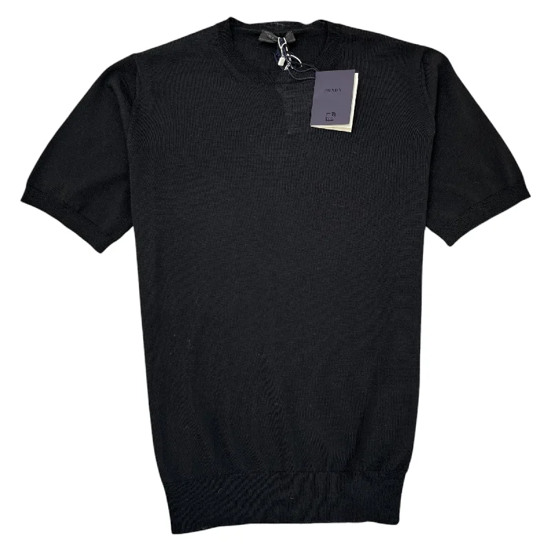 Act Fast Men's Wool Jumper Black Size IT 50 / UK L