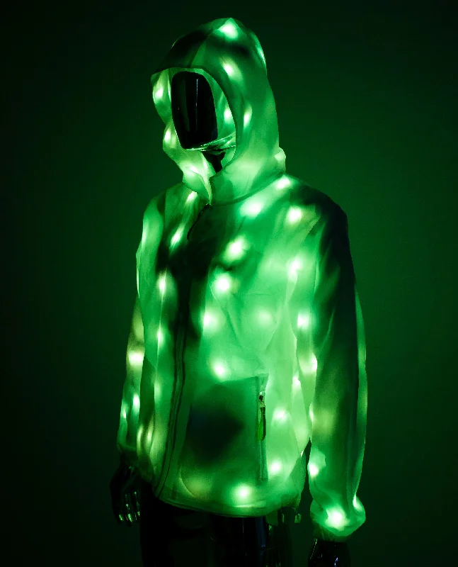 Time-Sensitive LIGHT UP RAINCOAT - UV REATIVE - MULTI COLOUR LIGHTS