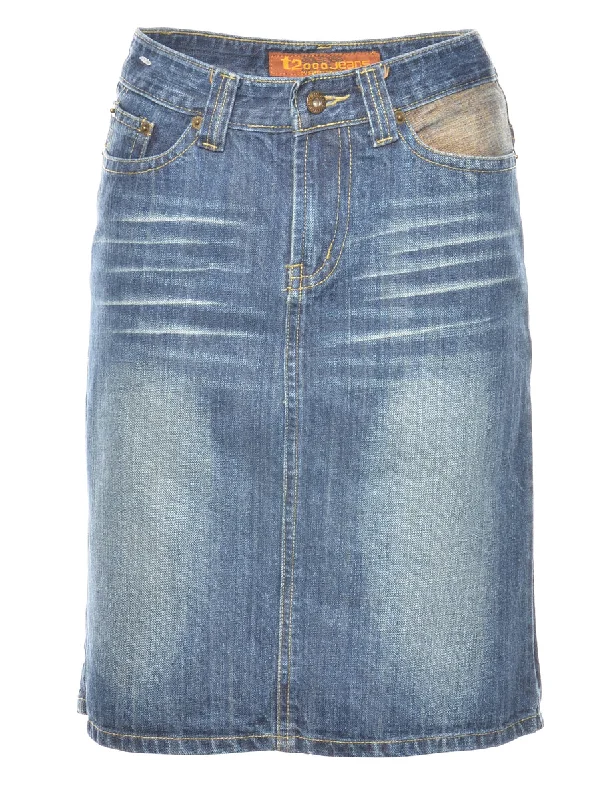 Weekend Discounts to Indulge In Pencil Shape Denim Skirt - XS