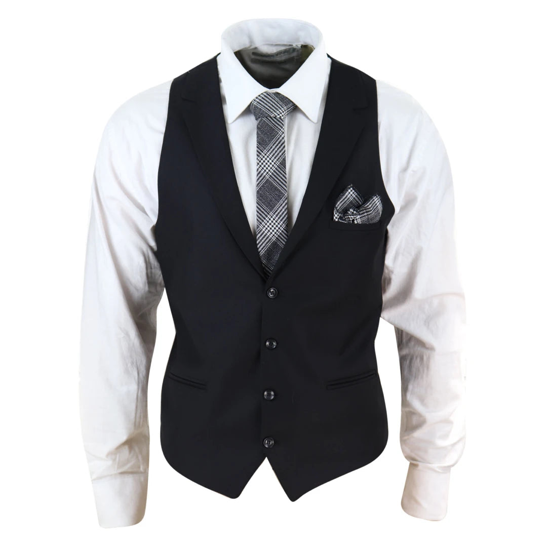 Men's Waistcoat Herringbone Check 1920s Blinders Gatsby