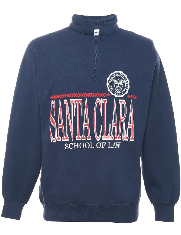 Hurry Up Quarter-Zip Santa Clara School Of Law Printed Sweatshirt - L