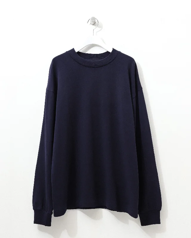 Weekend Offers That Tempt Suvin Plating LS Tee NAVY