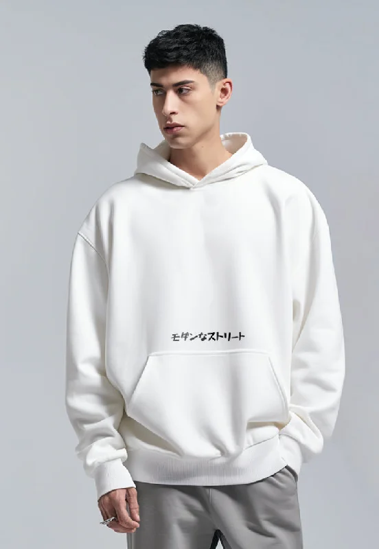Weekend Bargains to Cherish MOA92 Hoodies Premium ScubaLux Anti Kusut Waterproof "Modern Street Pocket" Putih