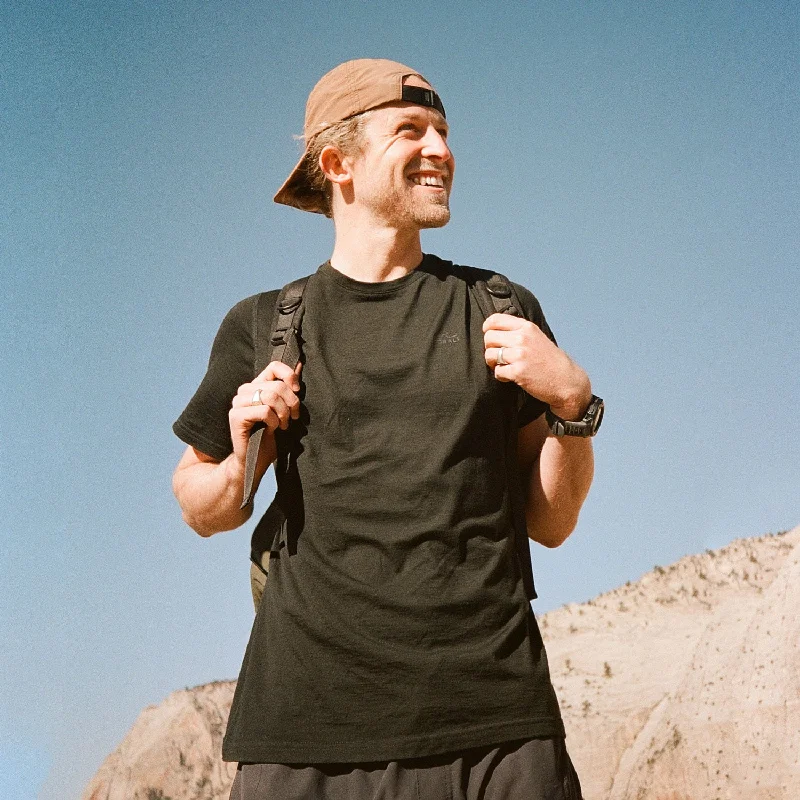 Weekend Discounts to Indulge In Mens Merino T-Shirt Charcoal