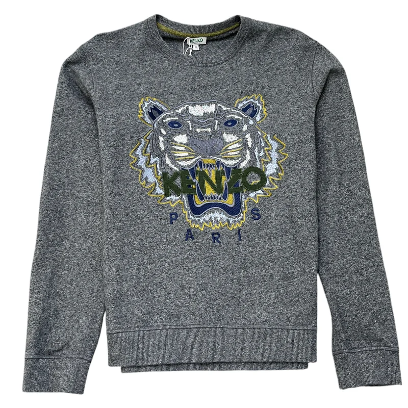 Exclusive Weekend Offers Inside Men's Embroidered Tiger Jumper Grey Size S