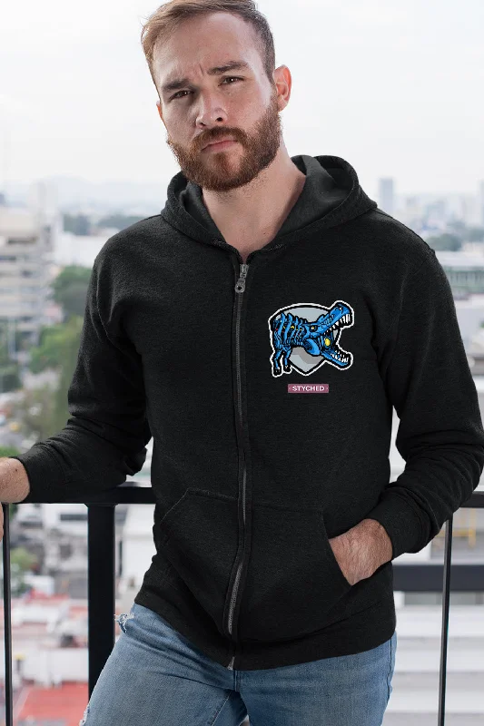 Shop Now Dinosaur Roar - Full Zip Premium Hoodies Black No Threads