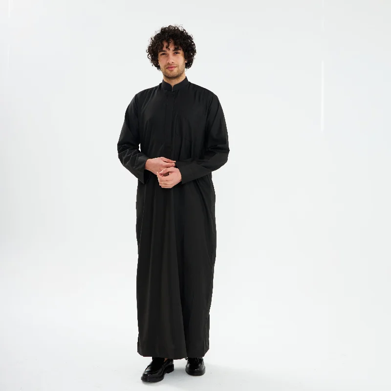 Black Kuwaiti Dishdasha-Mens