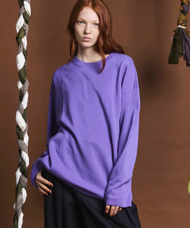 Weekend Specials to Savor 18G Anti-Pilling Milan Ribs Washable Wool Prime-Over Crew Neck Knit Pullover