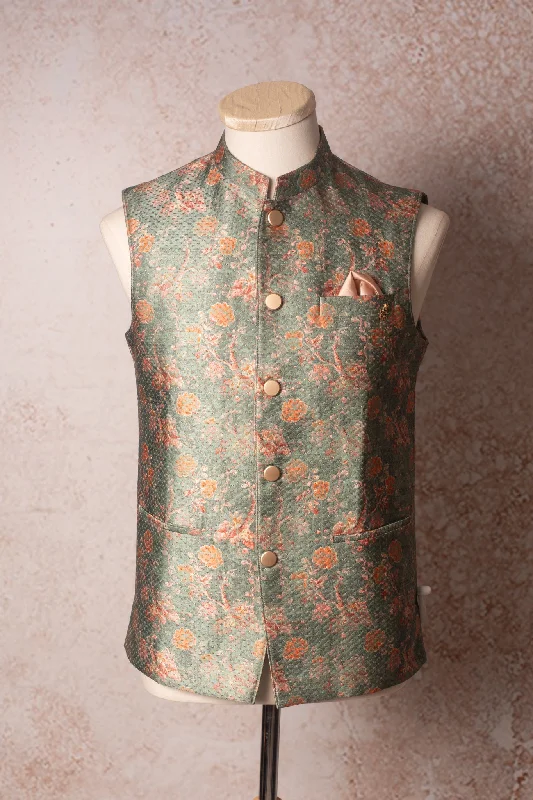 Weekend Discounts to Delight Print & weave waistcoat N9_1834