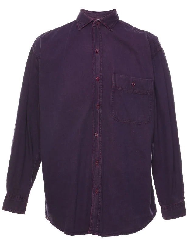 Weekend Specials to Savor Purple Classic Denim Shirt - M