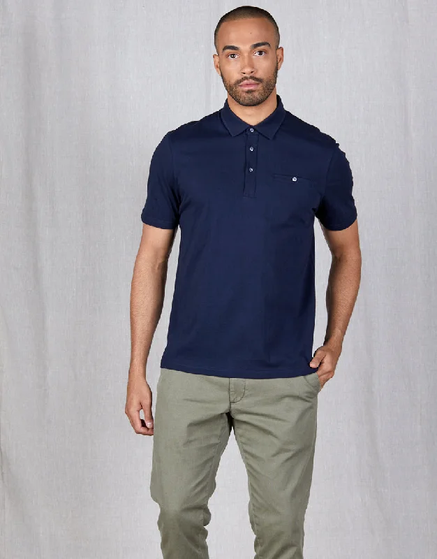 Portofino Navy Short Sleeve Polo Shirt