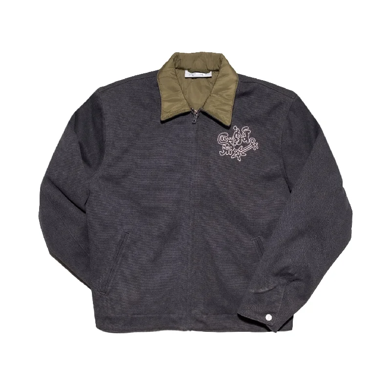 Year-End Clearance amongst few x Precious Trust - Chain Stitch Workwear Jacket (Black)