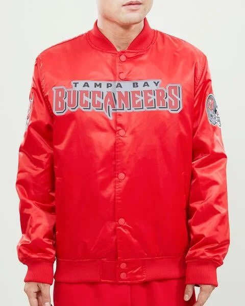 NFL TAMPA BAY BUCCANEERS WORDMARK MEN'S SATIN JACKET (RED)