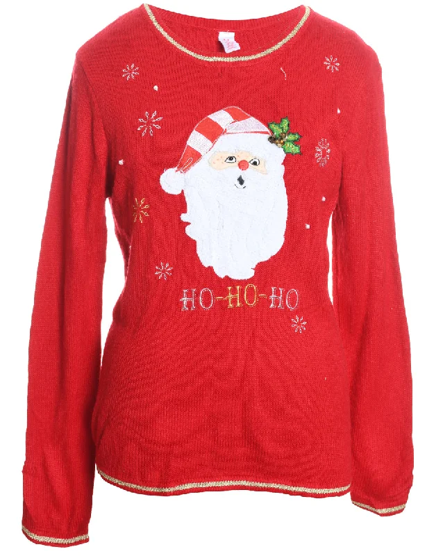 Santa Claus Christmas Jumper - L