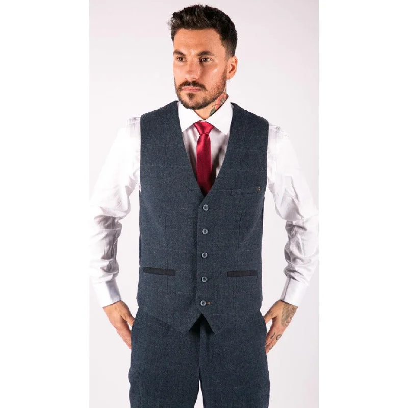 Clearance Sale Mens Waistcoat Navy Blue Gilet Tweed Check 1920's Blinders Tailored Fit Vintage Clearance Sale Mens Waistcoat Navy Blue Gilet Tweed Check 1920's Blinders Tailored Fit Vintage