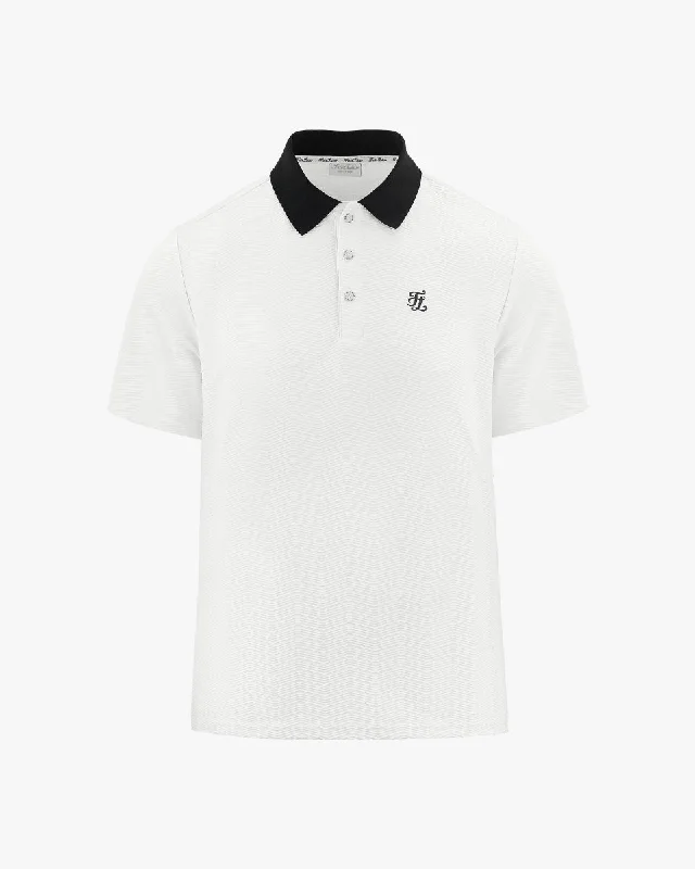 One-Day Only Men's Jacquard short -sleeved T -shirt - White