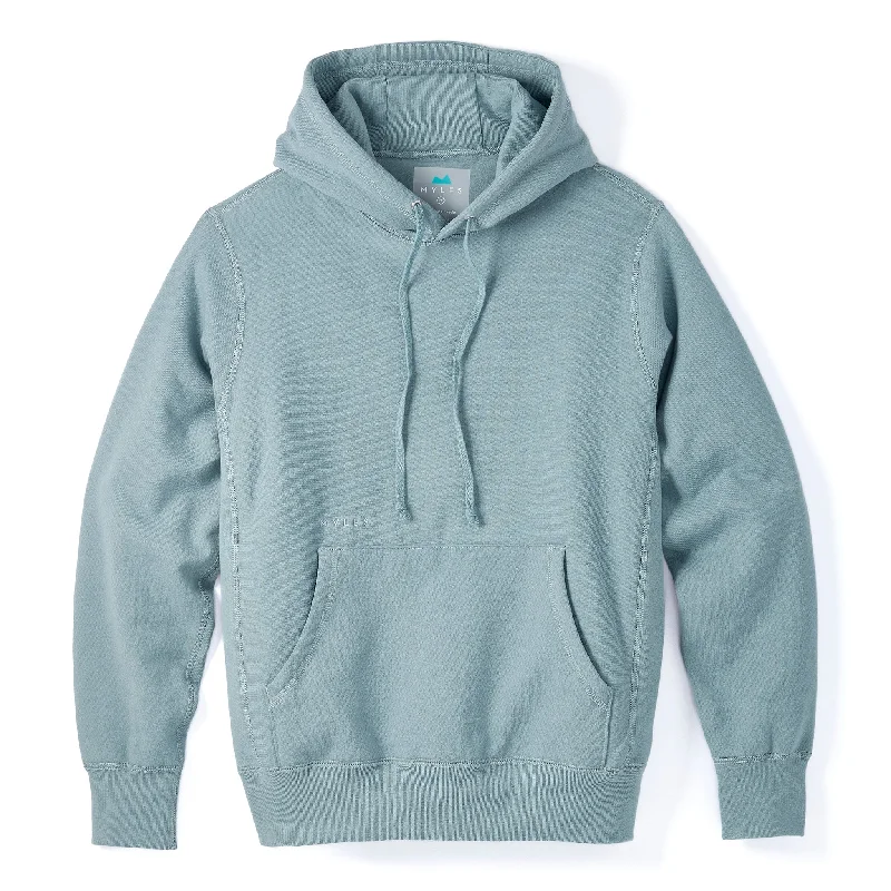 Weekend Shopping Bliss Skyline Heavyweight Fleece Hoodie in Steely Blue