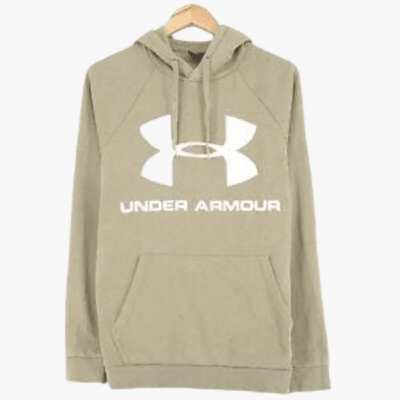 Under Armour Mens Rival Fleece Hoody Big Logo 290 Sand