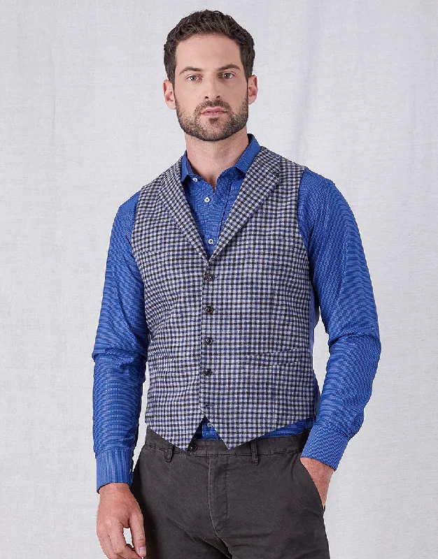 Weekend Specials to Indulge In Shelby Gun Check Waistcoat