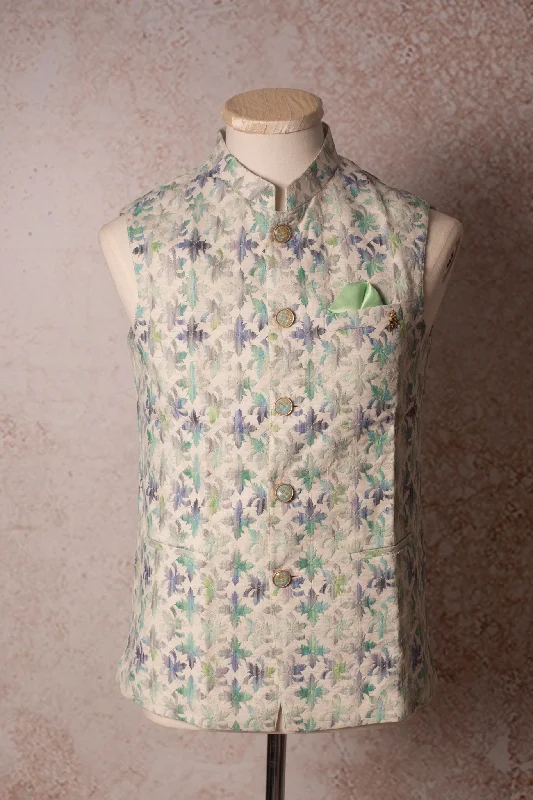 Reduced Rates Floral embd waistcoat N9_2040