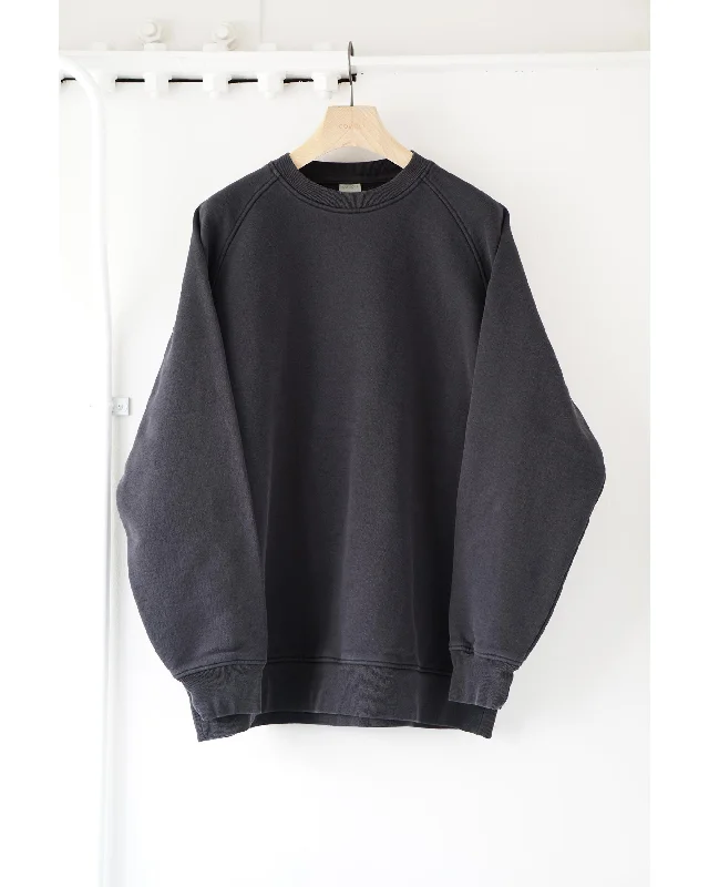 Weekend Bargains to Snag コットン裏毛 クルーネック FADE BLACK