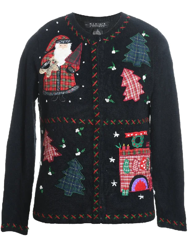 Santa Claus Christmas Cardigan - S