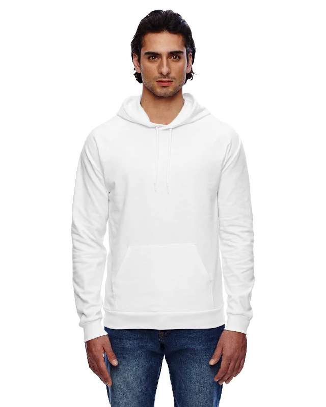 Steal Deal American Apparel Unisex California Fleece Pullover Hoodie | White