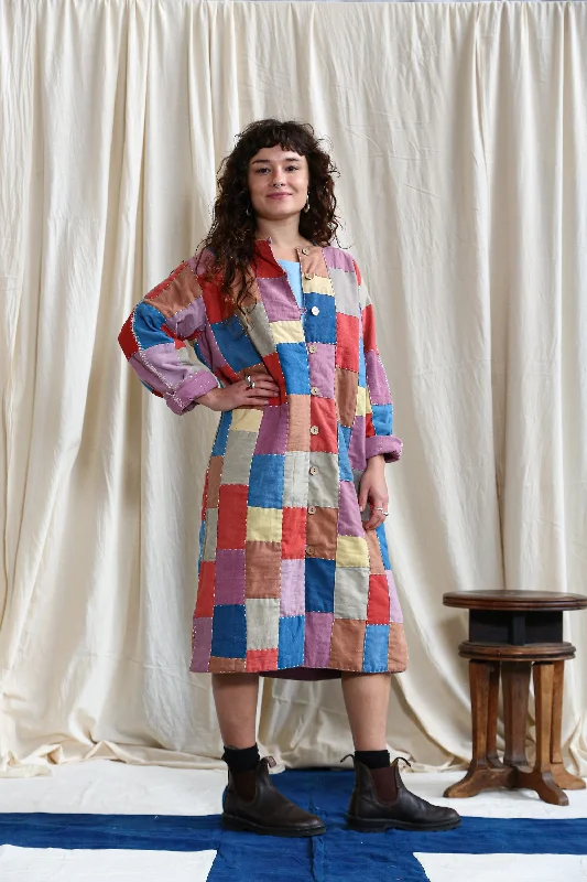 Super Deal Reversible Coat Patchwork Lac Dye
