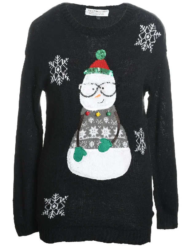 Snowman Christmas Jumper - L