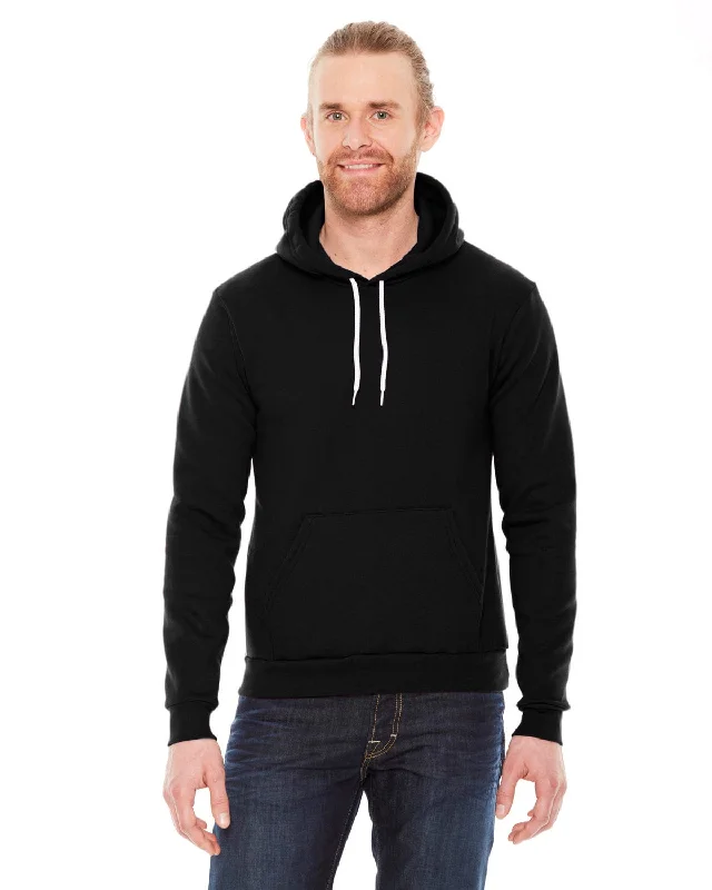 American Apparel Unisex Flex Fleece Drop Shoulder Pullover Hoodie | Black